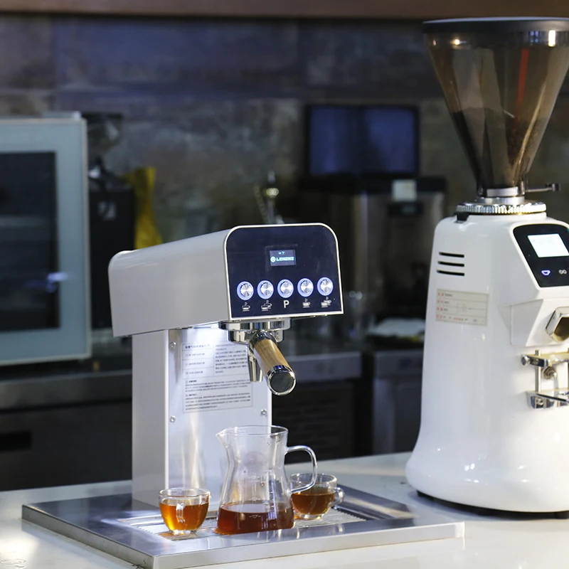 Smart Programmable Electric Semi-Automatic Coffee Tea Maker Machine with Stainless Steel for Commercial Use Home Kitchen Office