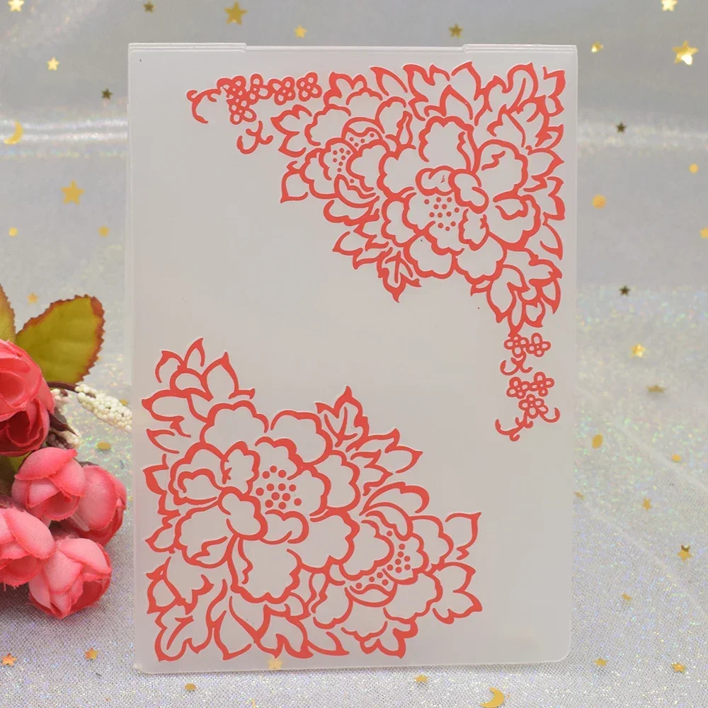 Blumenmuster 3d Präge ordner für DIY Scrapbooking-Papier karte, die handwerkliche Plastiks chablonen schablone macht