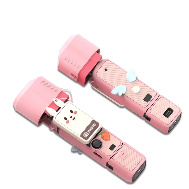 FFYY-Screen Body ป้องกันซิลิโคนอ่อนนุ่ม Anti DROP สําหรับ DJI POCKET 3 กีฬาอุปกรณ์เสริมสําหรับกล้องสีชมพู