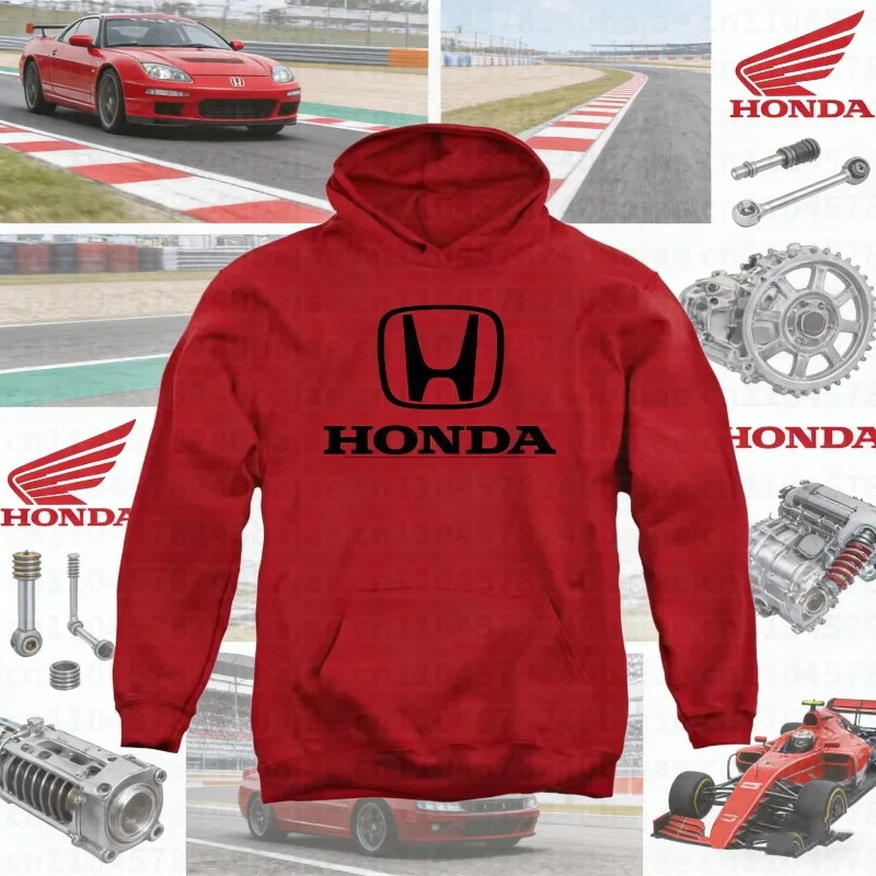

Худи HONDA 2026: Модный хит в американском стиле с логотипом Honda, осенне-зимняя женская повседневная уличная одежда, худи для мотоциклистов