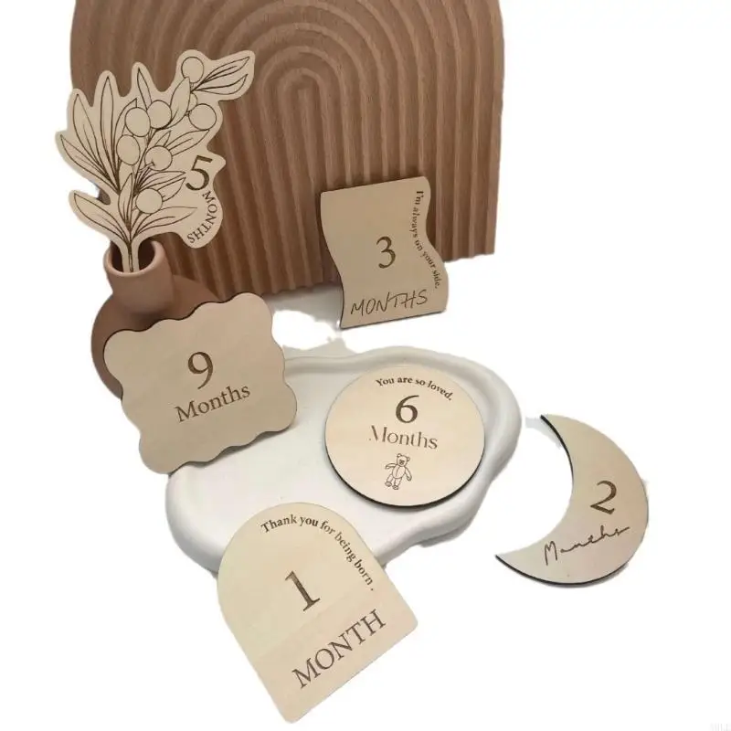 13PCS Baby Photo Cards Milestones Card Card Memorial Cart