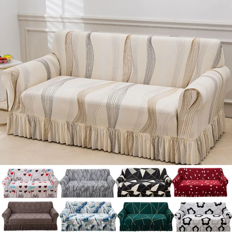 

2025 new Sofa Slipcover Couch Cover with Skirt Durable Washable High Elastic Stretchable Easy Fit Universal Furniture Protector