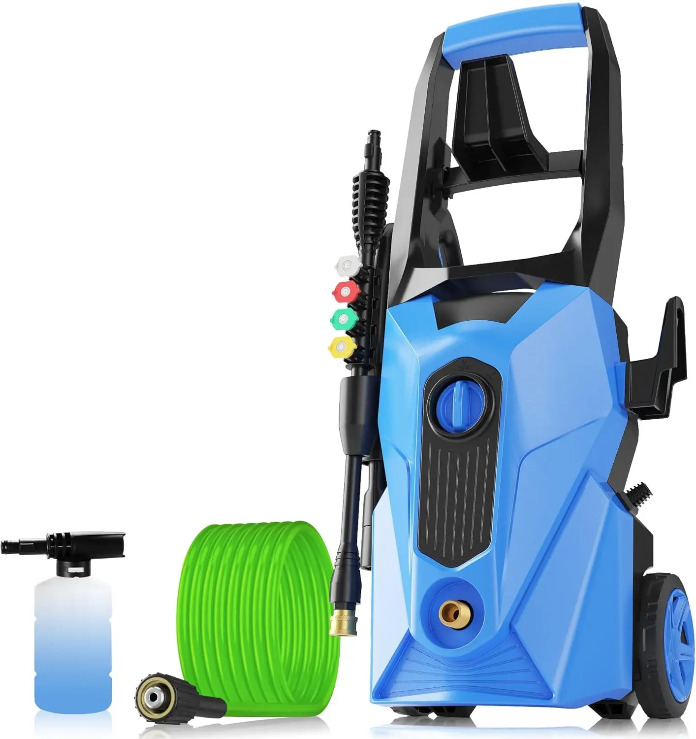 

4000PSI 2.8GPM Electric Pressure Washer with 33FT Resistant Extension Pressure Washer Hose and 4 Nozzles, Compatible