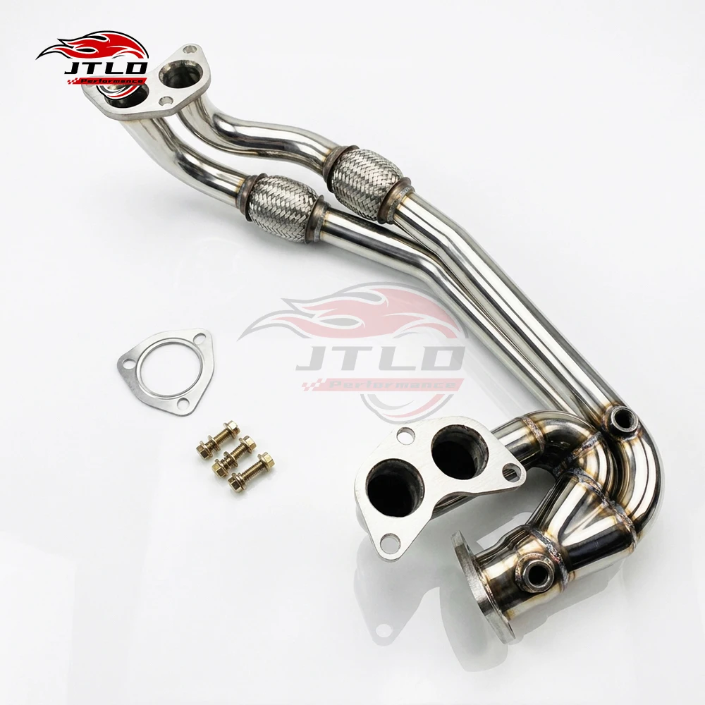 Anti-Cracking 304 Stainless Steel Performance Exhaust Header With Flexible Bellows Joint For Toyota GT86 Subaru BRZ FA20 FA24