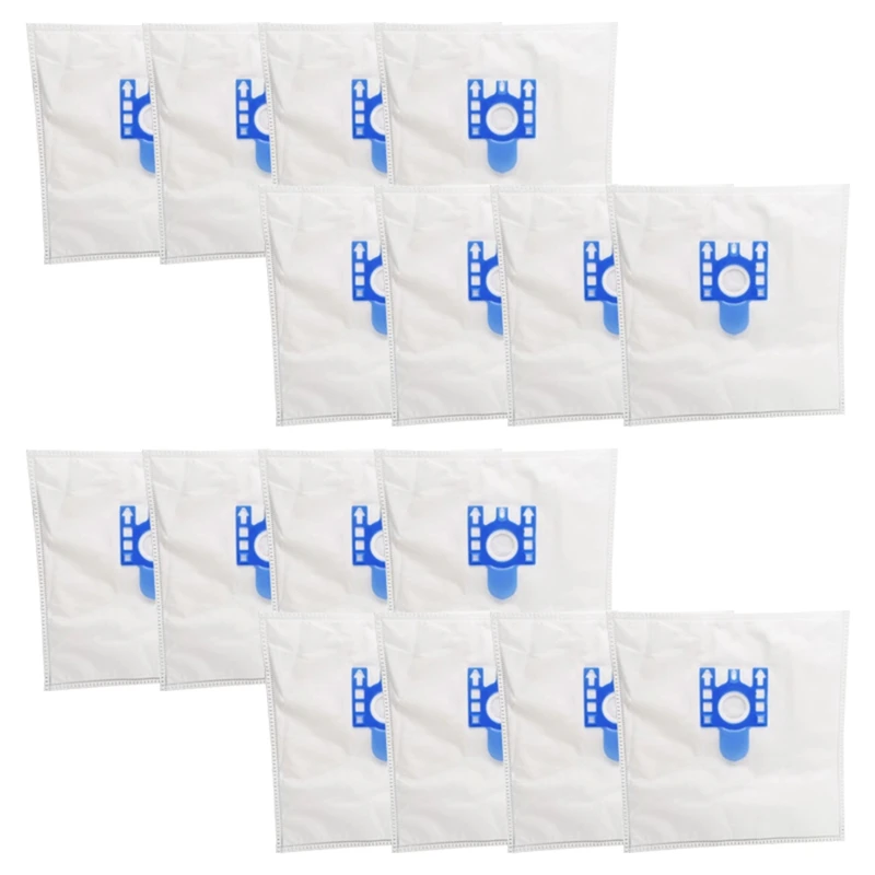 مجموعة من 16 كيس غبار بديل للمكانس الكهربائية من سلسلة Miele GN/FJM S83310 8390 S2121 S2110 S421I S456I