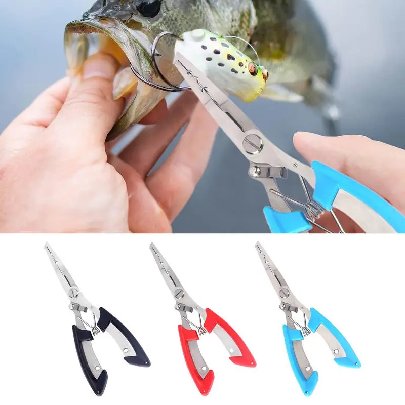 Fishing Split Ring Pliers Multifunctional Stainless Steel Fishing Control Plier Hook Remover Portable Fish Catcher Fishing Tool