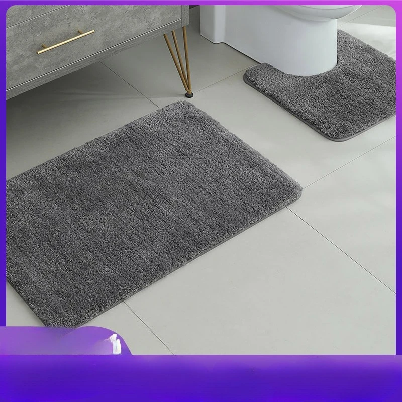 

Bathroom Rug Mat, Super Absorbent U-Shaped Toilet Lid Cover and Floor Mat, Non-Slip Water Absorbing Carpet for Bathroom, Kitchen