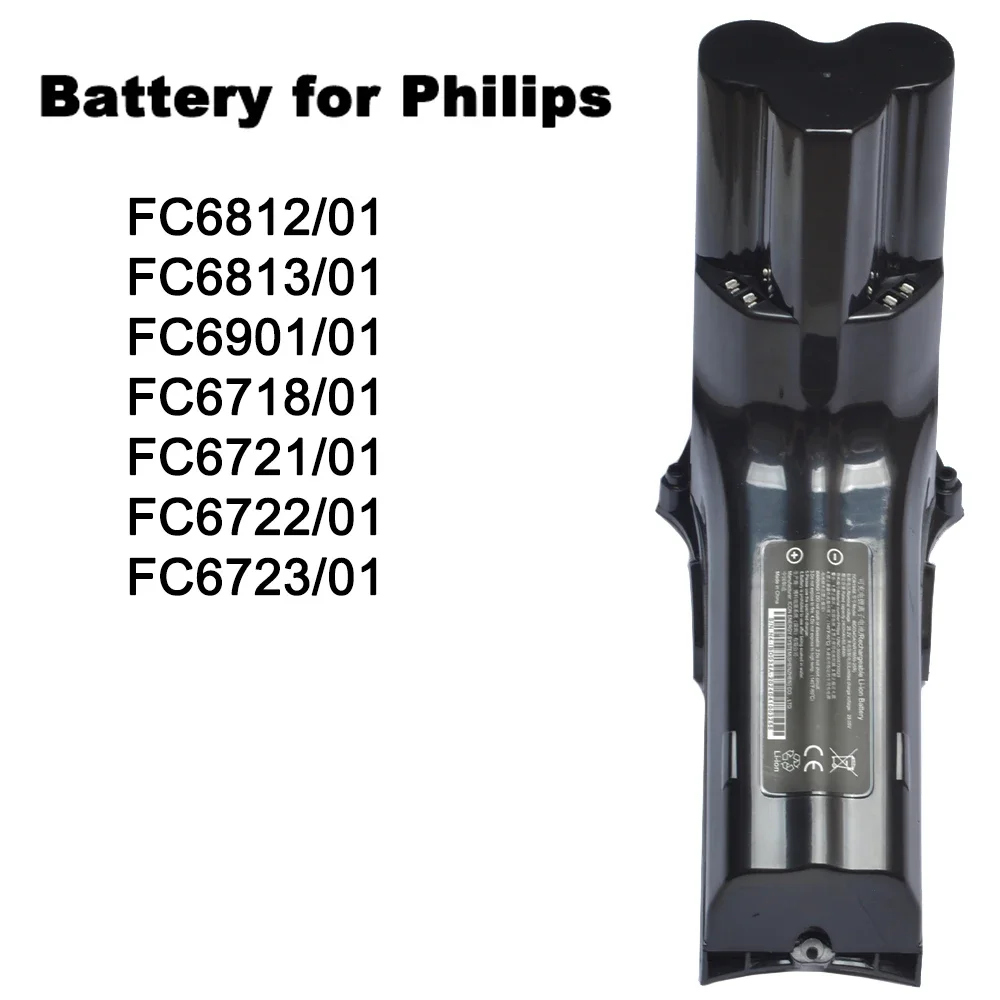 18V Replacement Battery For Philips Cordless Vacuum FC6812/01 FC6813/01 FC6901/01  FC6718/01 FC6721/01 FC6722/01 FC6723/01