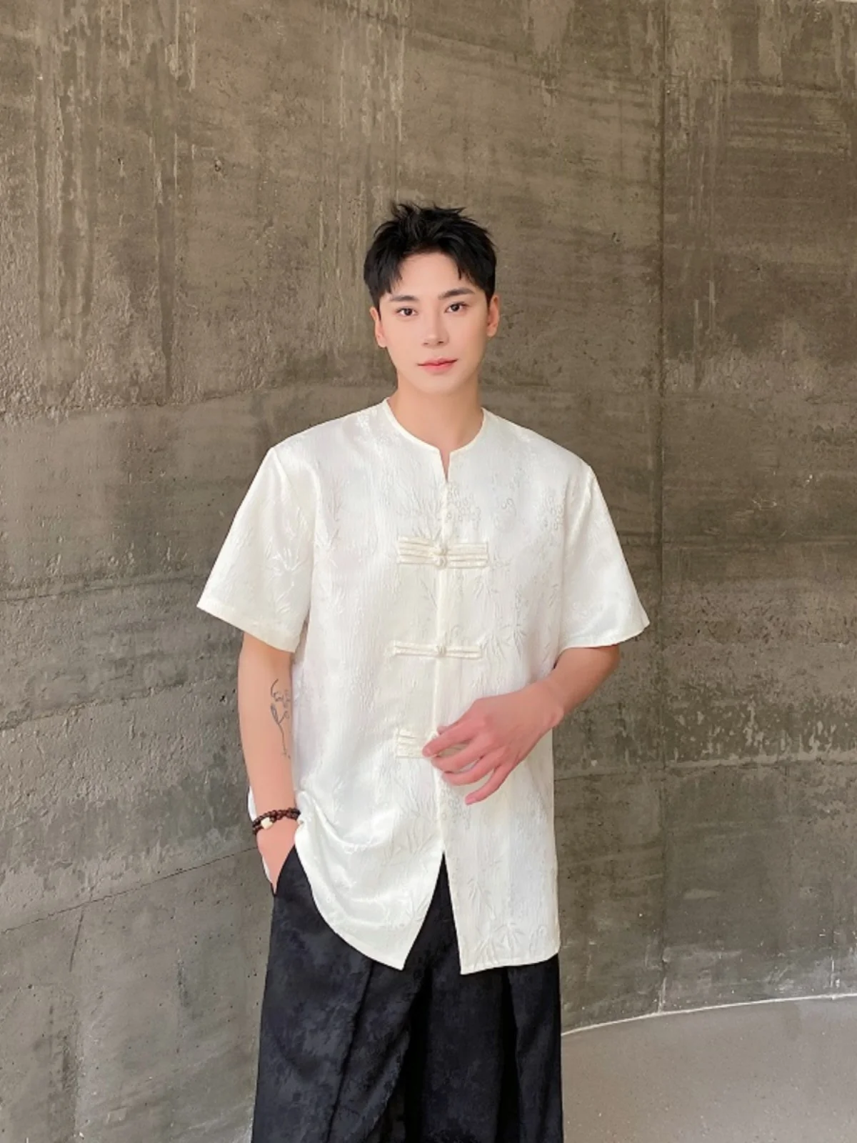 

Свободный ор Све Китайский Sle irt Мужчины Женщины Лето Дышащий Повседневный Свободный крой f Све Дизайн на пуговицах Традиционный Дзен