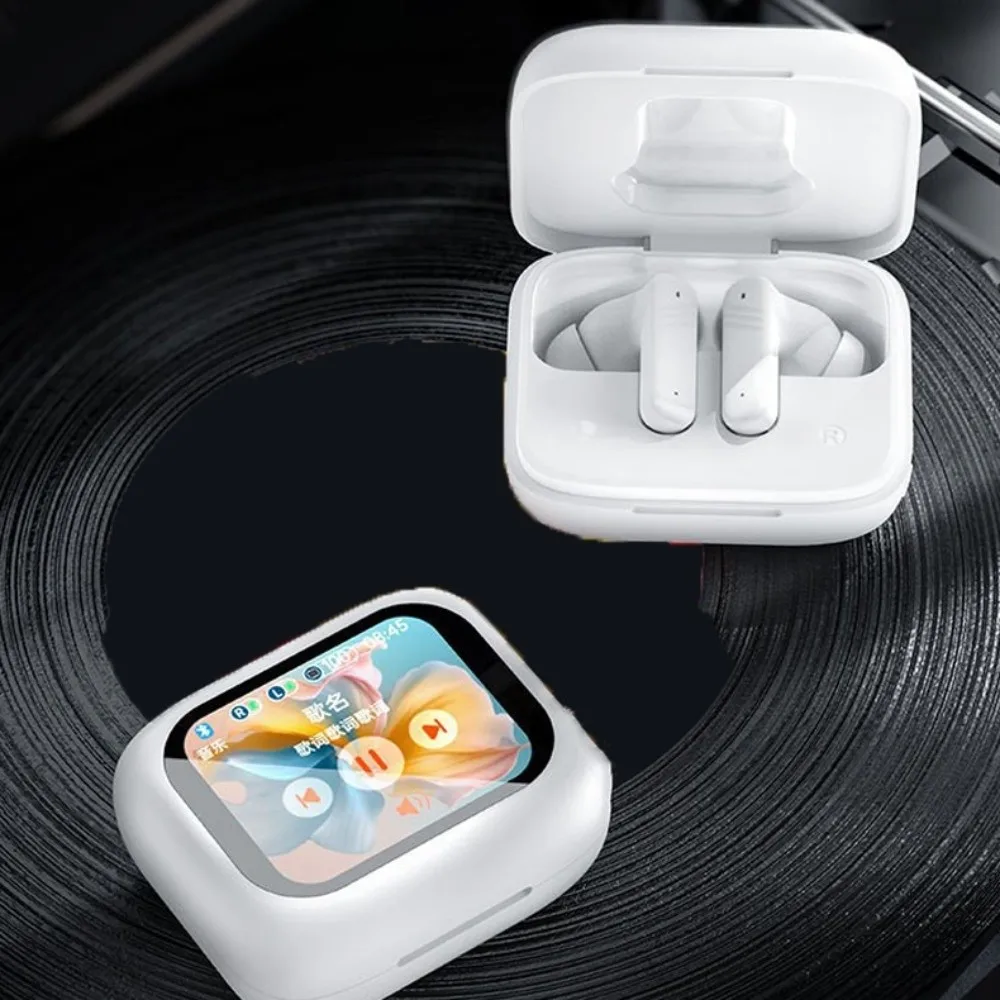 

Bluetooth 5.4 Full Touch Screen Headphones Smart LCD in Ear ANC Bluetooth Earphones HD Call Noise Cancelling