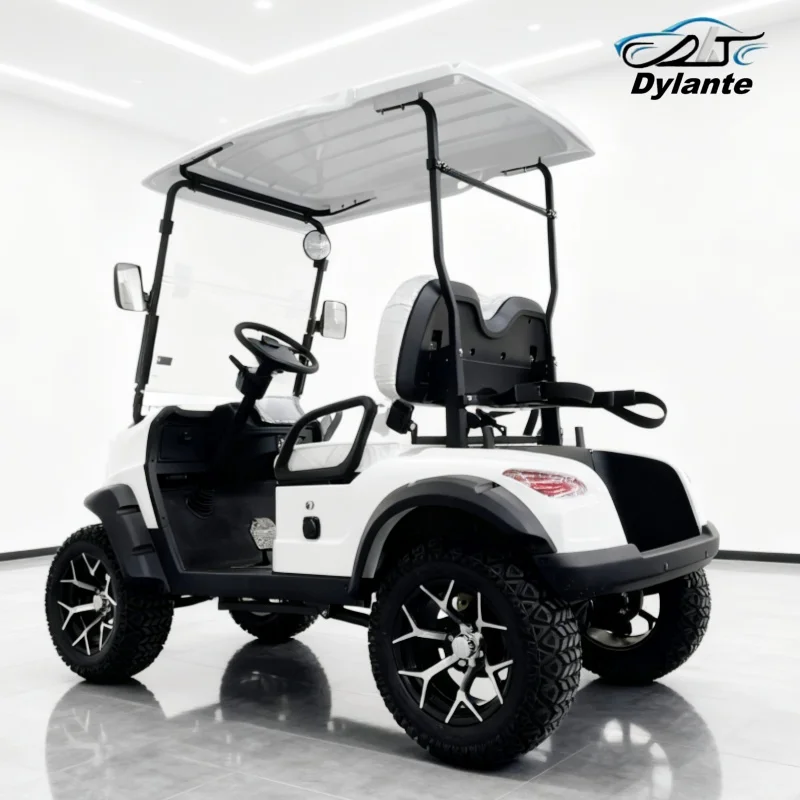 

Street Legal Club 2 Seater Electric Golf Cart 5000W Motor Off Road Golf Car With 12-Inch Off-Road Tires Independent Suspension