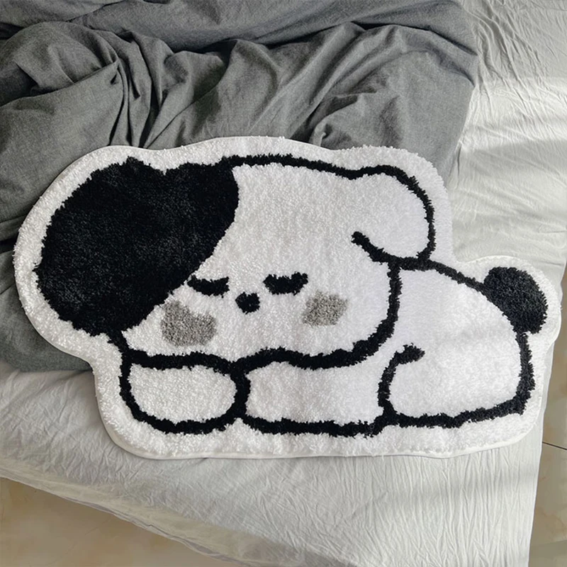 

Tufting Dog Bathmat Soft Bedroom Bathroom Cartoon Door Mat Fluffy Rug Foot Carpet Bedside Floor Pad Home Kids Room Nursery Decor