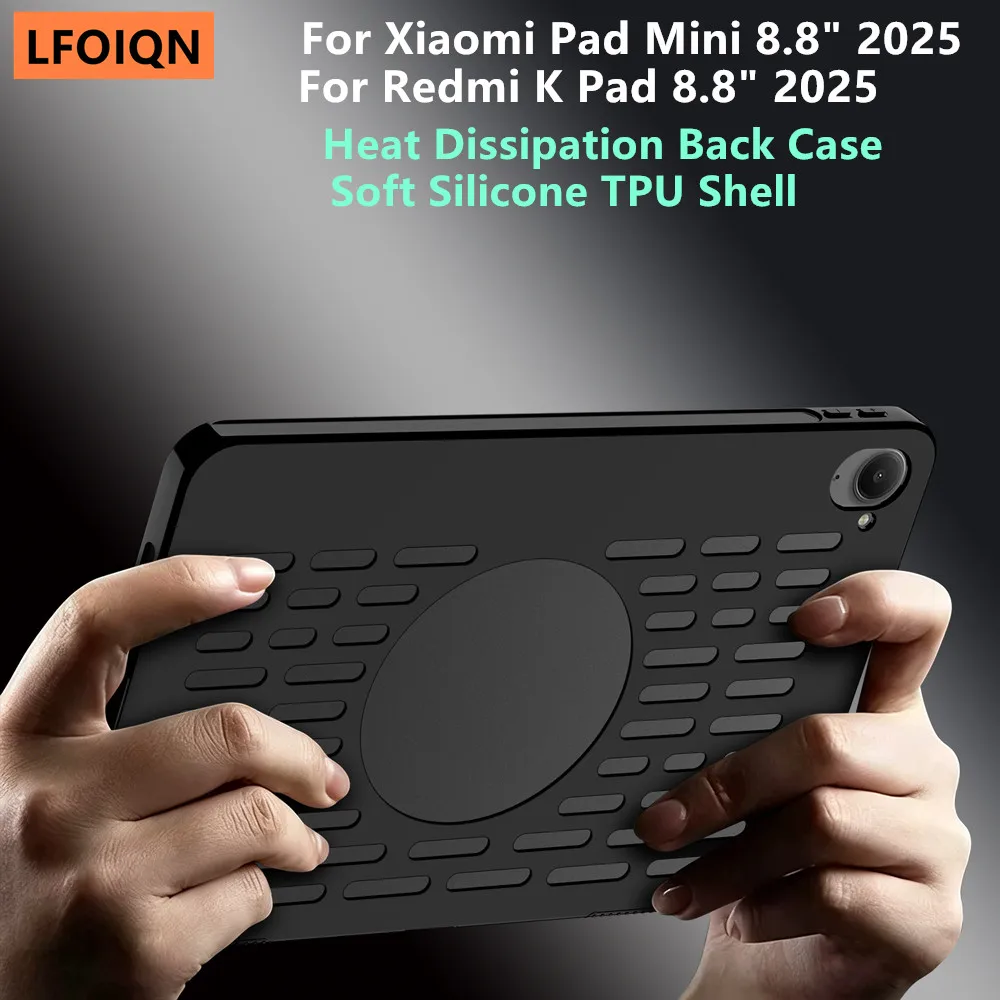 LFOIQN Weiche Hülle für Xiaomi Pad Mini 8,8 Zoll Silikonhülle für Redmi K Pad 8,8 Zoll Tablet Wärmeableitungs-Hülle Rückseite