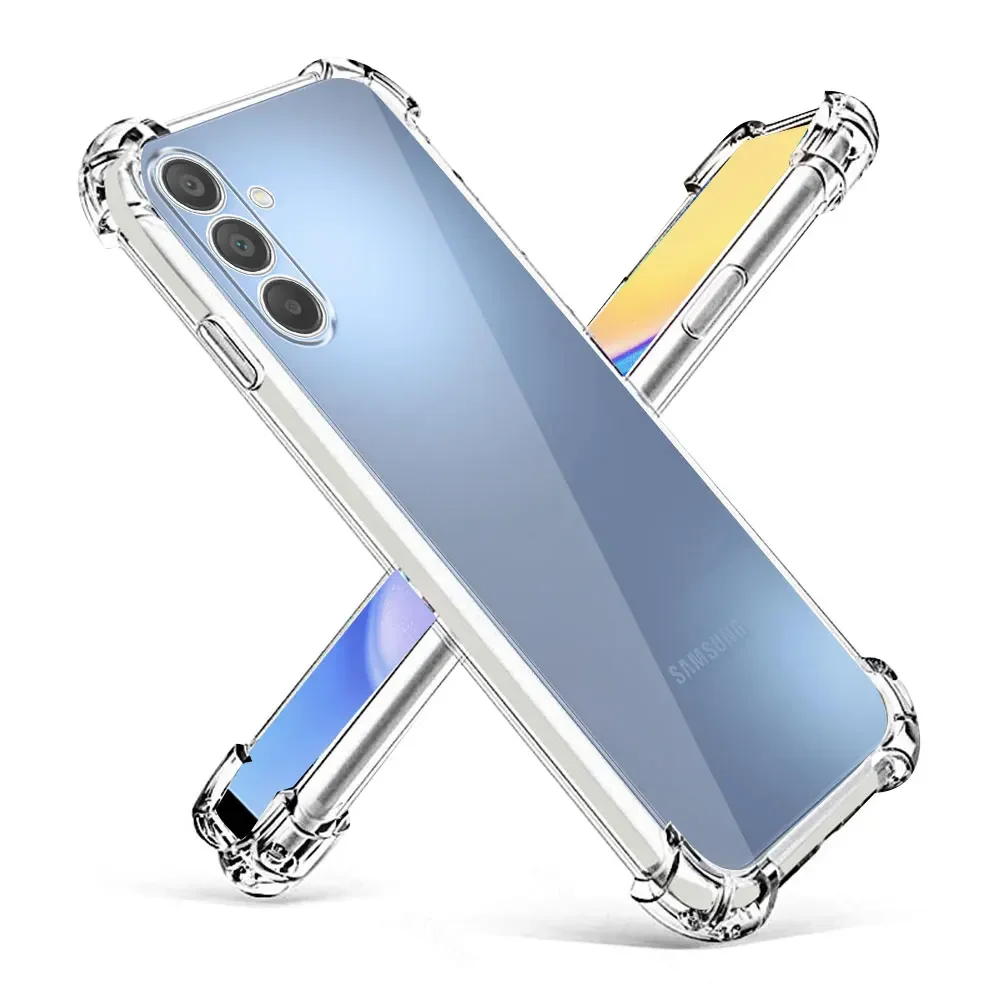 Shockproof Airbag Case For Samsung Galaxy A25 A256E Phone Case For Samsung A35 A356E Clear Soft Silicone Cover Samsung A55 A556V