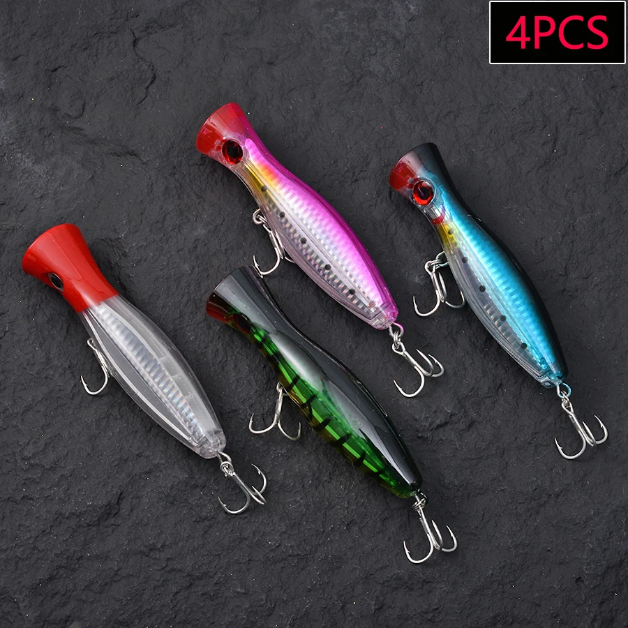 

Набор из 4 больших воблеров-крэнкбейтов с 3D-глазами, жесткие искусственные приманки для ловли щуки, окуня, карпа, для троллинга, поверхностные приманки