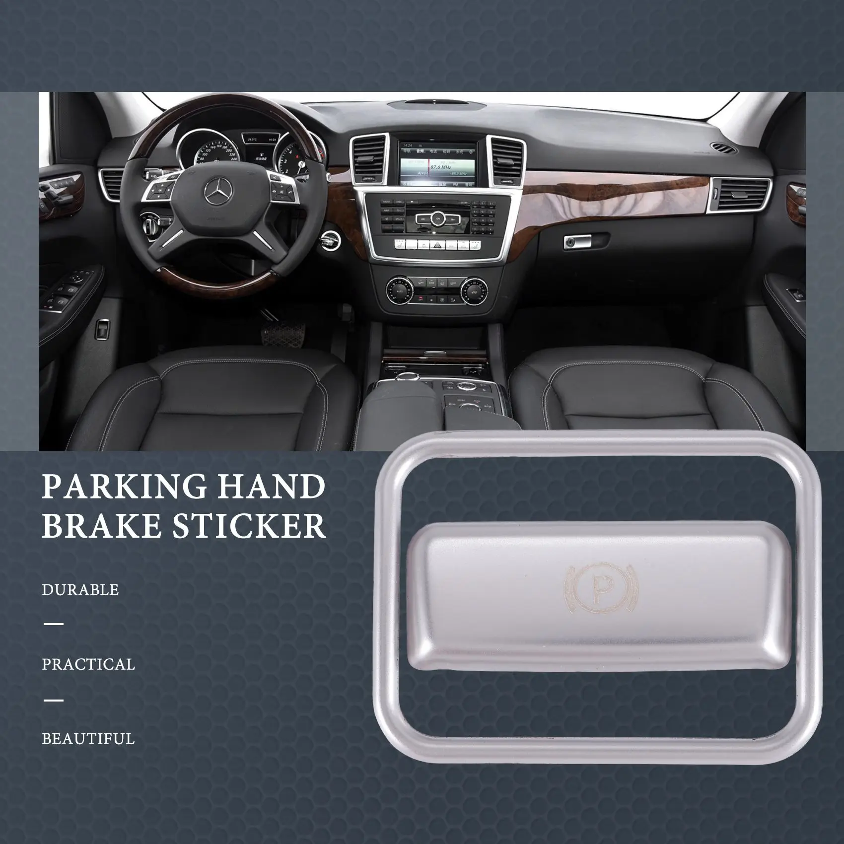 Parkplatz hand brems aufkleber p knopf brems schalter rahmen abdeckung verkleidung für benz ml350 gl450 amg w166 w176 w246 x156