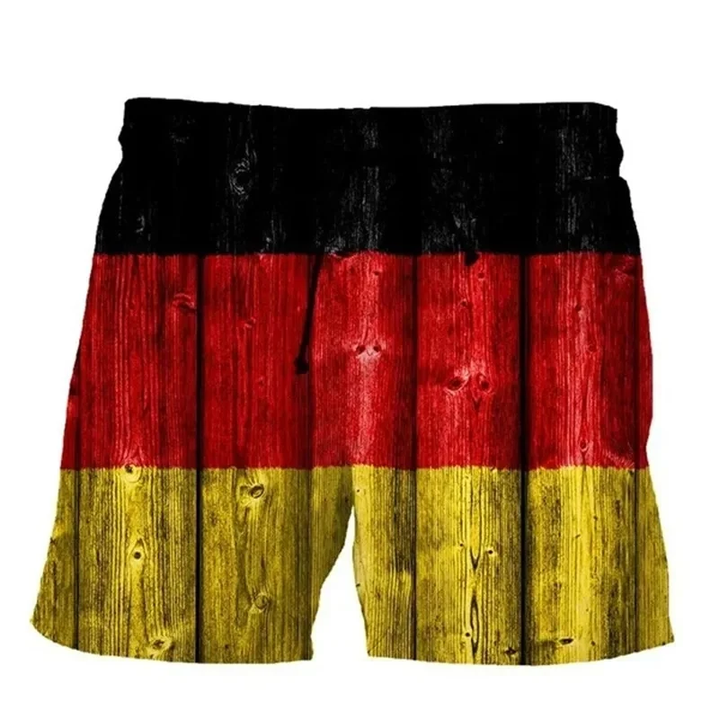 3D Print Germany National Emblem Flag Beach Shorts For Men Casual Loose Oversized Beach wear Quick Dry Swim Shorts Men\'s Shorts