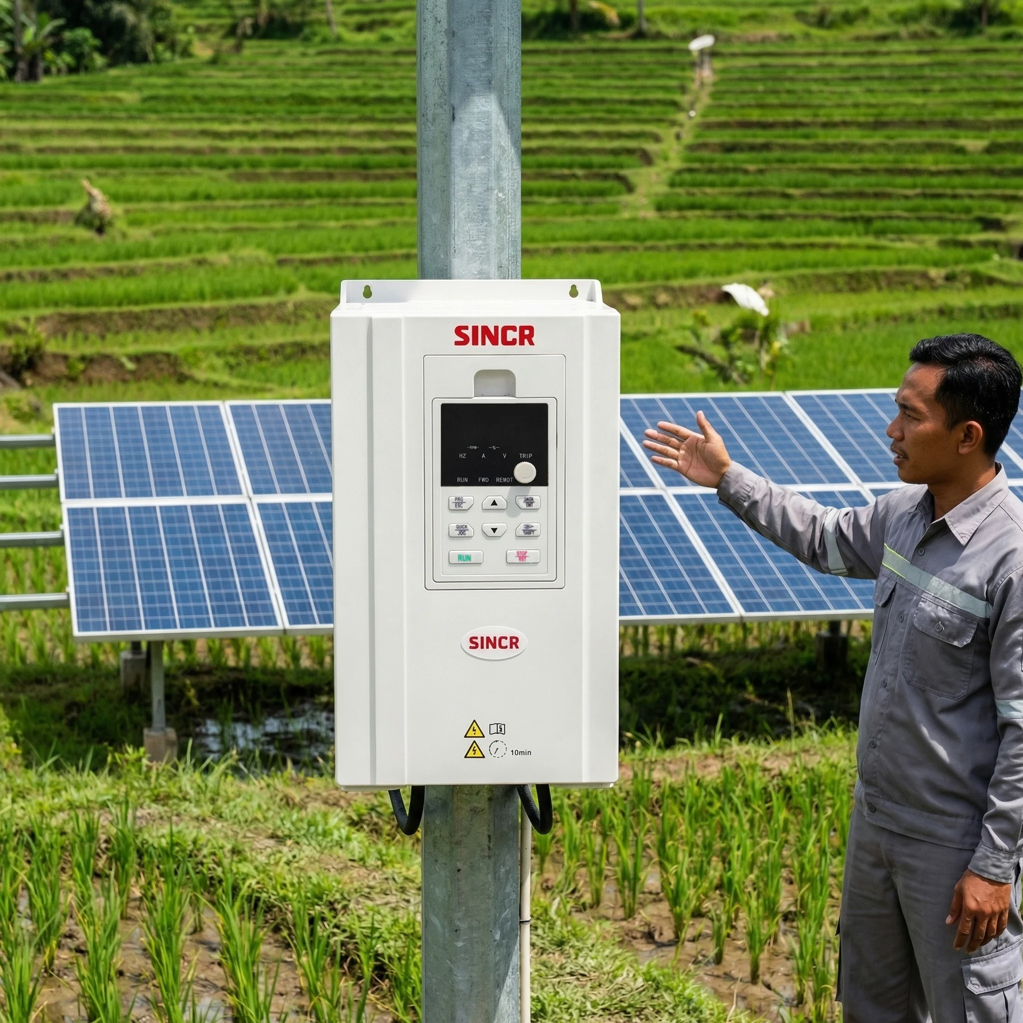 7.5-11kw Off Grid Solar Water Pump VFD Inverter MPPT Overload Protection Frequency Drive Device