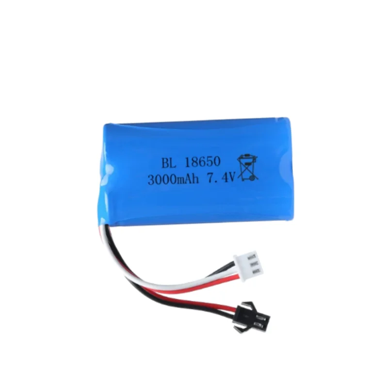 Replacement battery 7.4V 3000MAH 18650 rechargeable battery for  remote control car accessories SM+XH plug