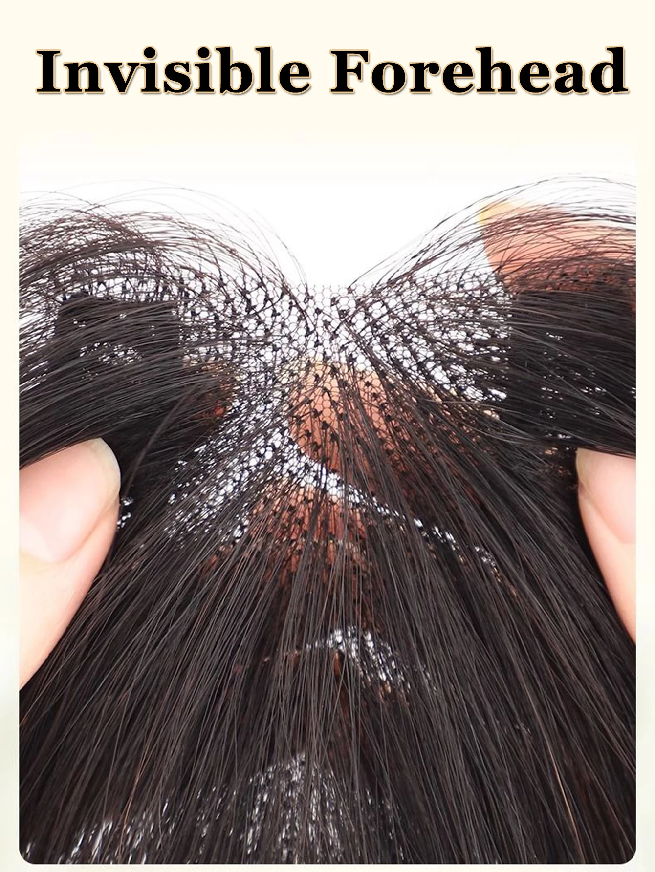 شعر رأس صناعي غير مرئي بدون خياطة، شعر مستقيم، ثمانية أشكال، غطاء بديل طبيعي غير مرئي، أبيض #5