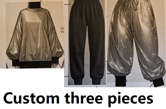 

Custom latex clothing Tops + pants + trousers