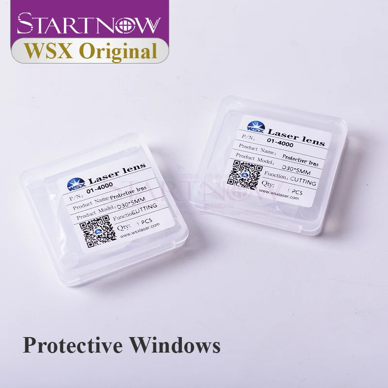 Startnow-lente de protección láser Original para Windows, lente de protección láser de 20x2mm 4KW 1064nm 30x5 para cabezal de corte de fibra WSX