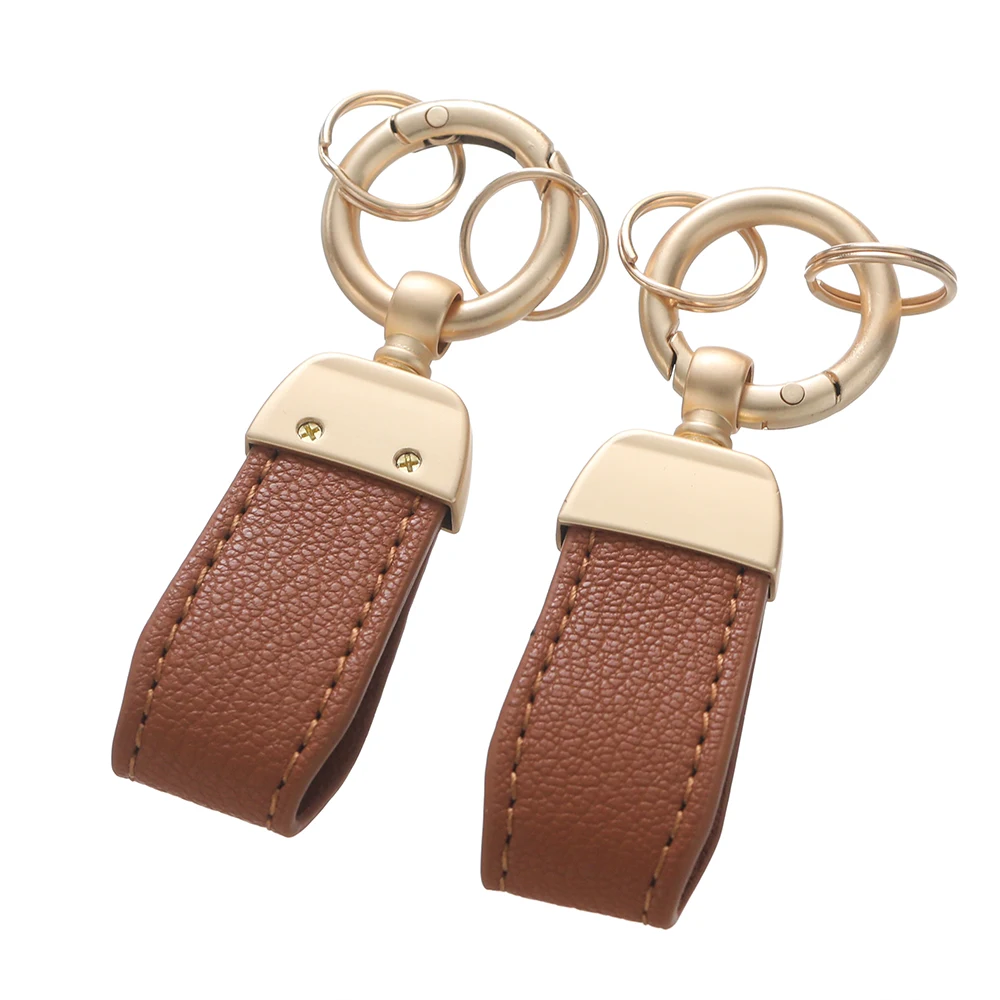 French Sheepskin Car Key Chain Women Men Delicate Leather Pendant