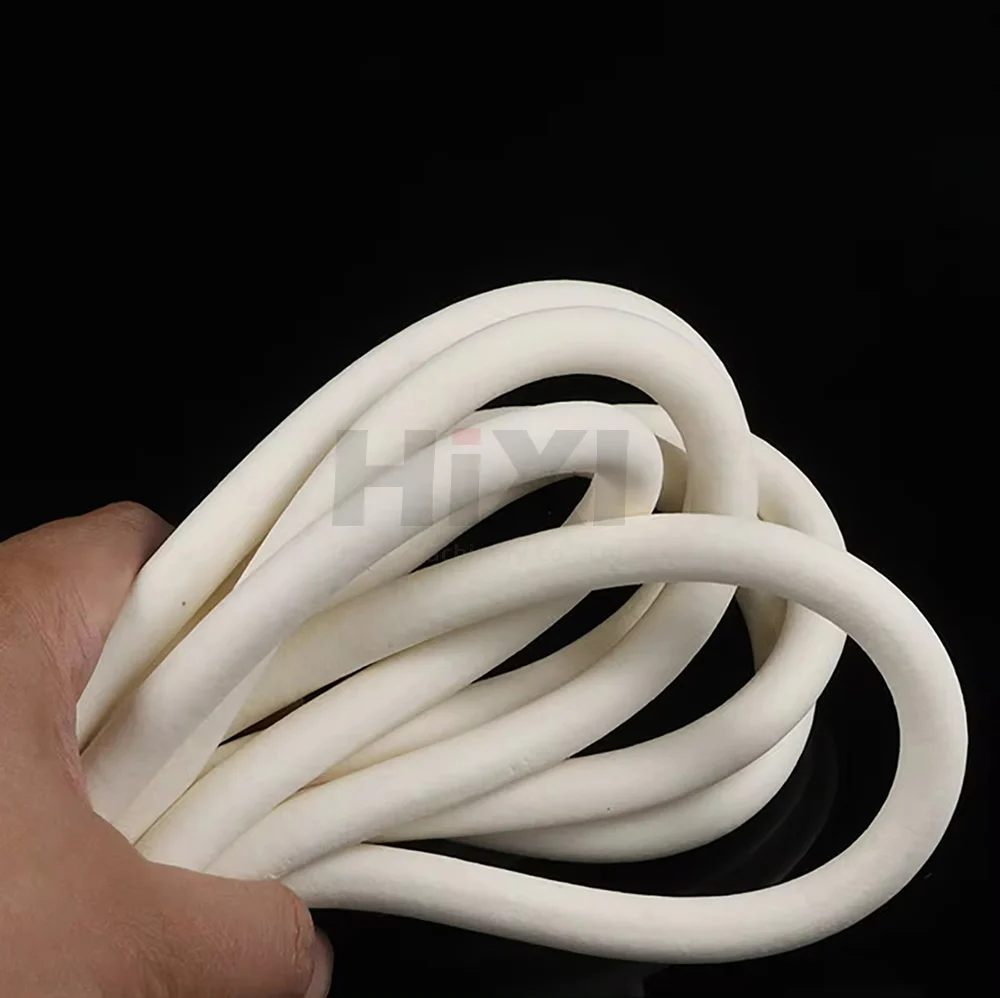 シリコーンゴムスポンジストリップ,白いフォームシール,vmq丸型フォームケーブル,直径1〜30mm, 10m