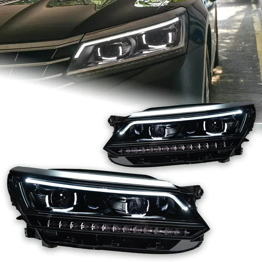 

Passat B8 линза проектора фар 2016-2018 динамический сигнал фары светоизлучающий диод фары Drl автомобильные аксессуары