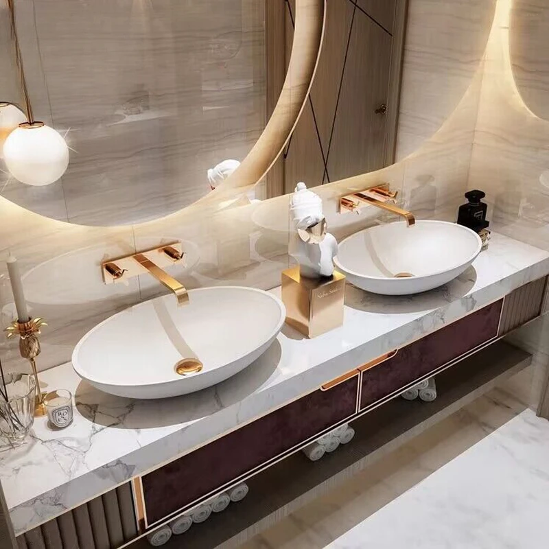 Villa hotel, French designer light luxury toilet, washbasin, bathroom cabinet, combined washbasin, hand sink