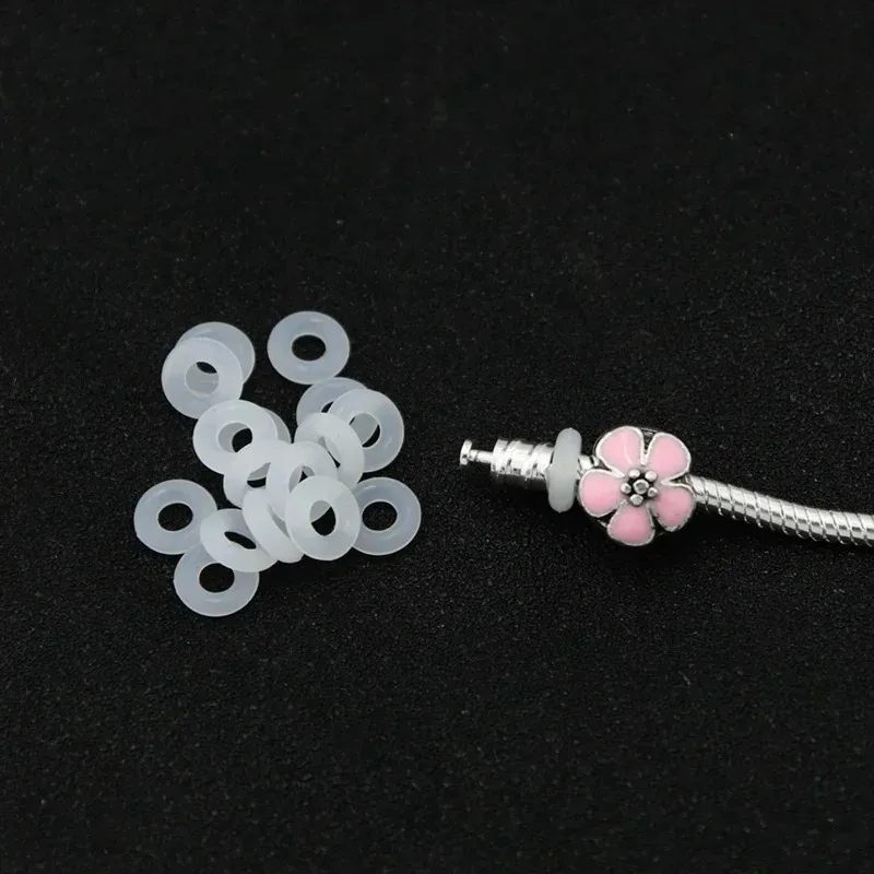 DIY Jewelry Beading Spacers - Transparent Ultra-Thin Silicone Plastic Pads for Bracelet & Bangle Accessories