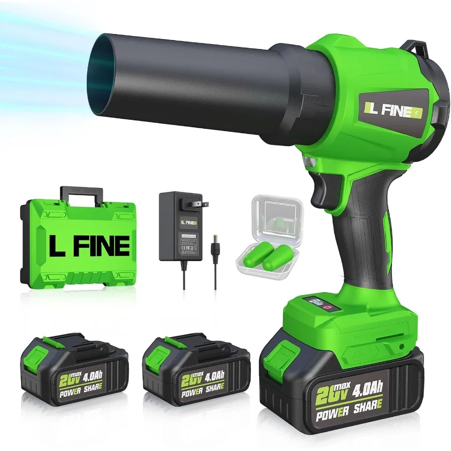 

Cordless Leaf Blower for Efficient Lawn Care and Patio Cleaning: Lightweight Electric Handheld Blower with 3Speed Settings Buil