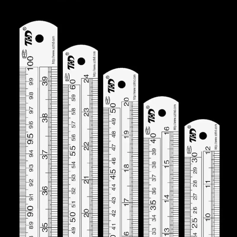 

Двусторонняя прямая Линейка из нержавеющей стали, точный измерительный инструмент с метрическими линиями, 15 см/6 дюймов 30 см/12 дюймов, школьные и офисные принадлежности
