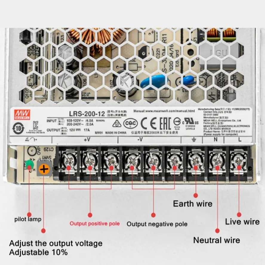 12V/24V Full Power Lighting Transformers 5A 10A 20A 40A 110V 220V Power Supply Adapter for Indoor LED Strip Light Switch Driver