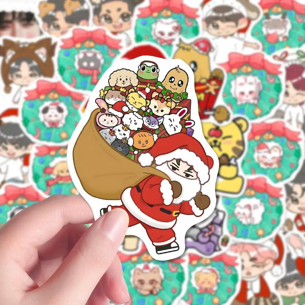 58pcs KPOP Miniteen Cartoon Stickers Cute Animals Creative Images Christmas Stickers S.COUPS JEONGHAN JOSHUA JUN HOSHI VERNON