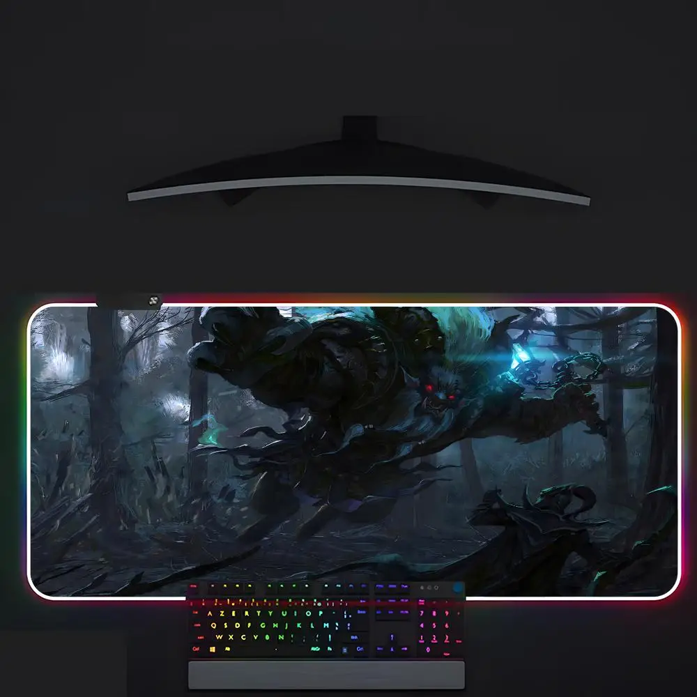لوحة ماوس D-Dota 2 Gamer Luminescence Led Mouse Pad طاولة ألعاب Rgb Deskmat لوحة مفاتيح PC Mousepad #5