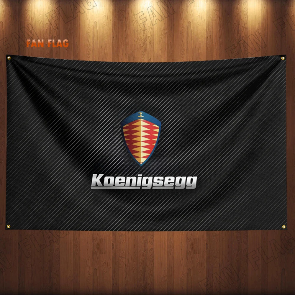 

90x150CM K-Koenigseggs Car Flag Banner For Car Racing Decoration Poster Tapestry Polyester Outdoor Home