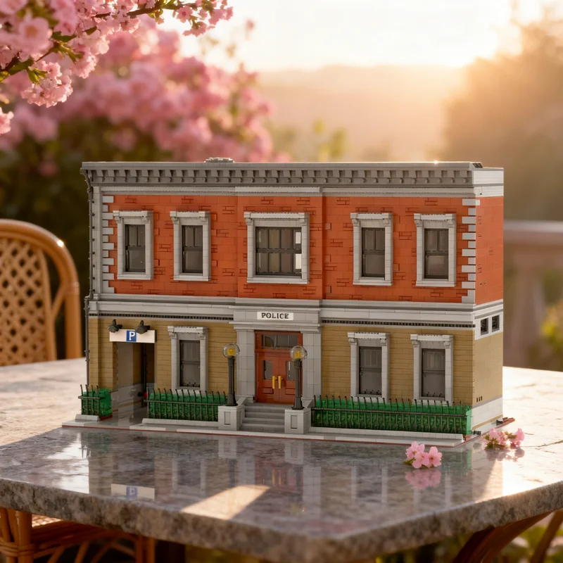 

5304 детали MOC Модульная модель полицейского участка, конструктор для улицы, подарок своими руками, креативный коллекционный декор, премиум-класс для взрослых