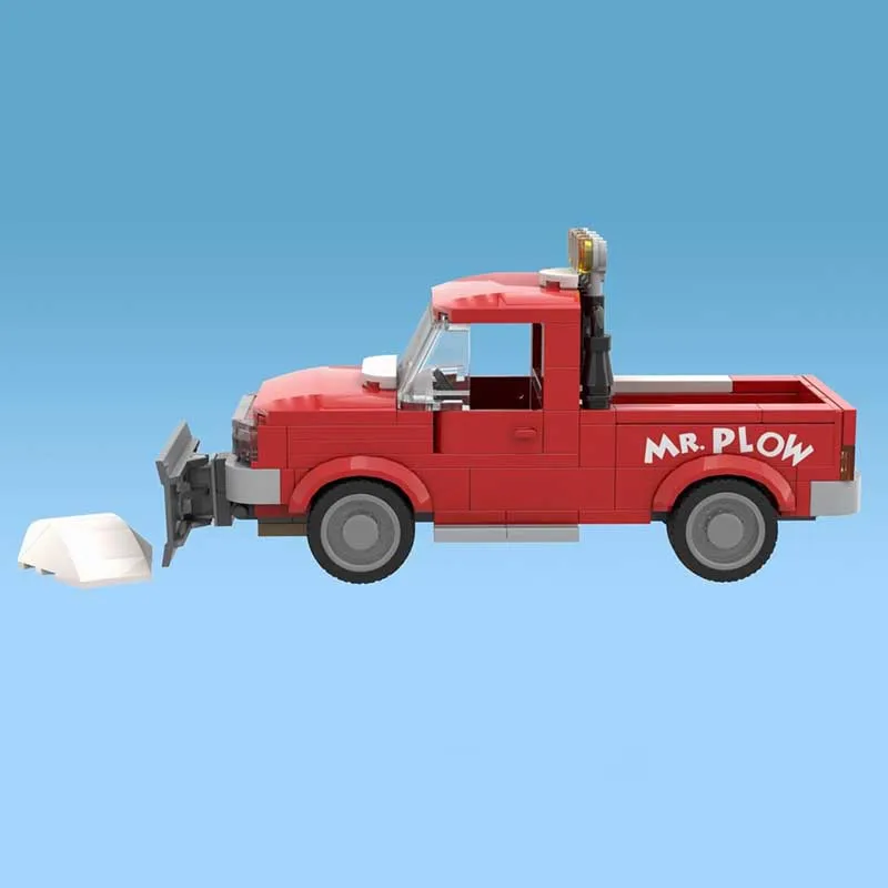 도시 자동차 모델 Moc 빌딩 블록 제설기 모델 기술 벽돌 챔피언 속도 자동차 DIY 조립 휴일 장난감 세트 선물