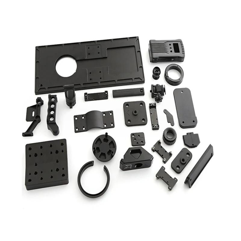 

CNC machined black plastic material Precision equipment parts set Electromechanical components