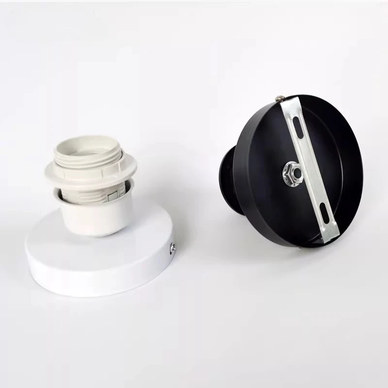 1PCS Black E27 Ceiling Screw Universal Lamp Holder Surface Installation Simple Household Ceiling Hanging Lamp DIY Accessories