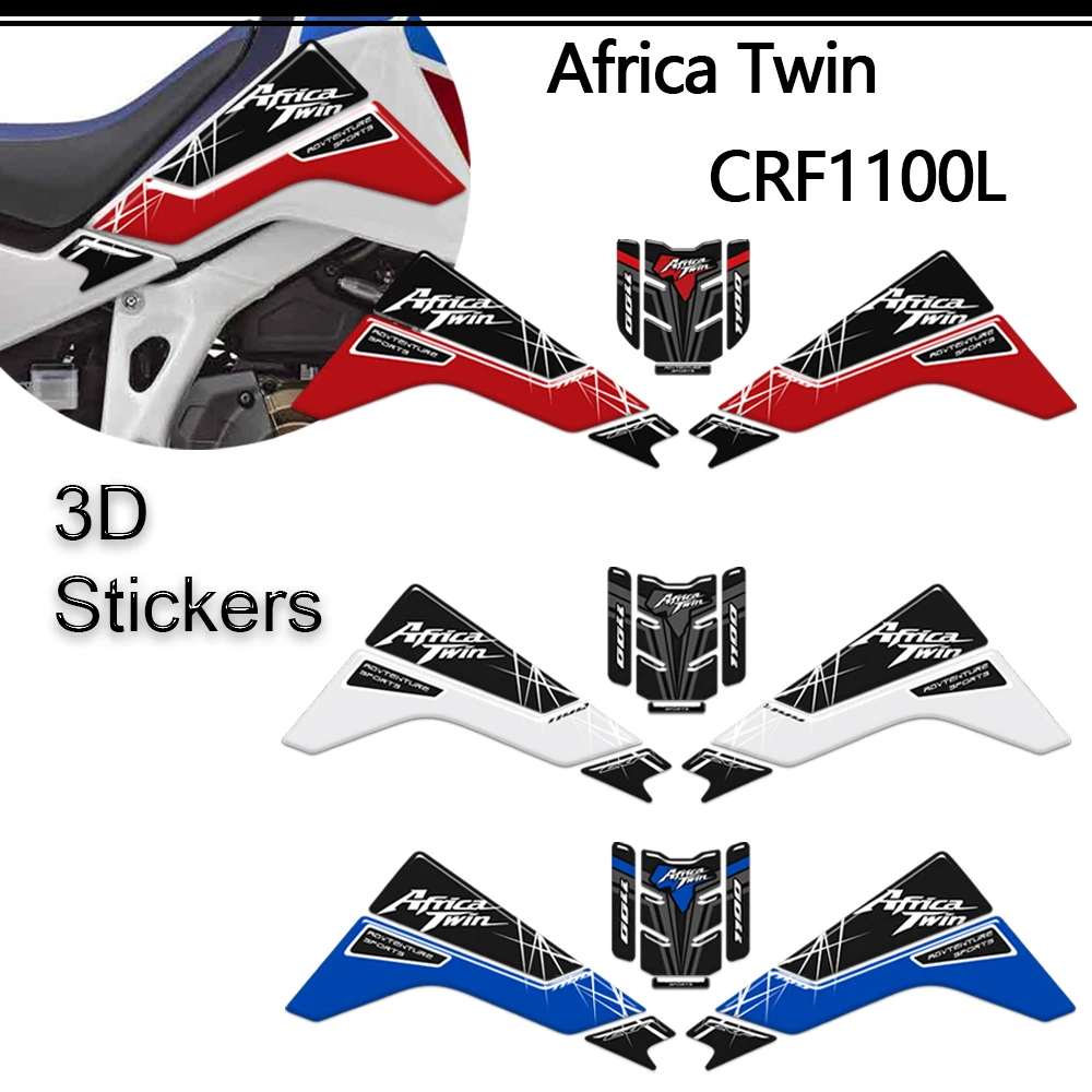 

Мотоцикл для Honda AfricaTwin CRF1100 CRF 1100L L1 L2 Adventure Sport Tank Pad Боковой комплект газа и мазута Наклейки для защиты багажника
