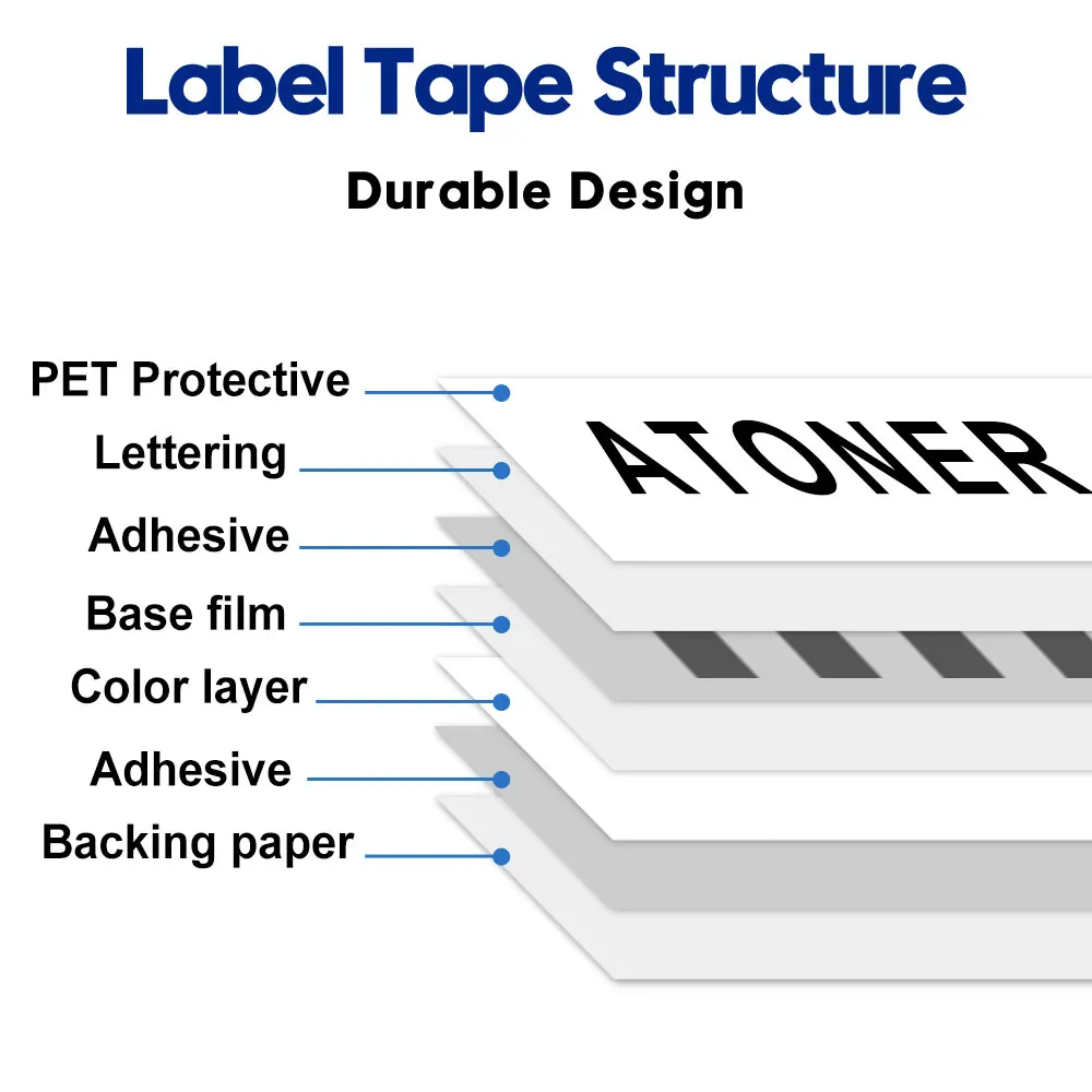 12mm M Tape MK231 Compatible MK-231 M-K231 MK431 MK131 MK531 MK631 Label Tape Ribbon for Brother P touch  PT70 PT-80 Label Maker