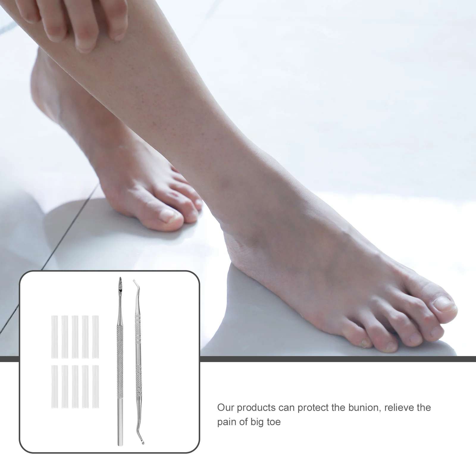 

3pcs Nail Correction Sticker Set Stainless Steel Toenail Corrector Patches Self-Adhesive Bunion Pain Relief Durable Foot Care