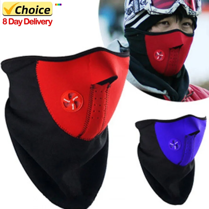 

1Pc New Winter Motorcycle Fleece Thermal Face Mask Balaclava Windproof Keep Warm Riding Face Shield Winter Outdoor Sports Masks