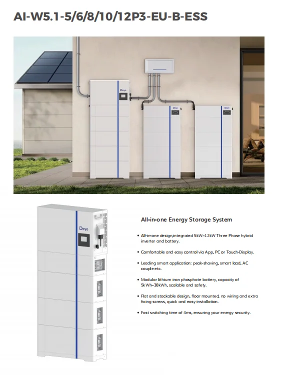 Deye AI-W5.1-B-ESS All-in-One Integrates Hybrid Inverter and LFP Battery Advanced Solar Power Storage Solution LiFePO4