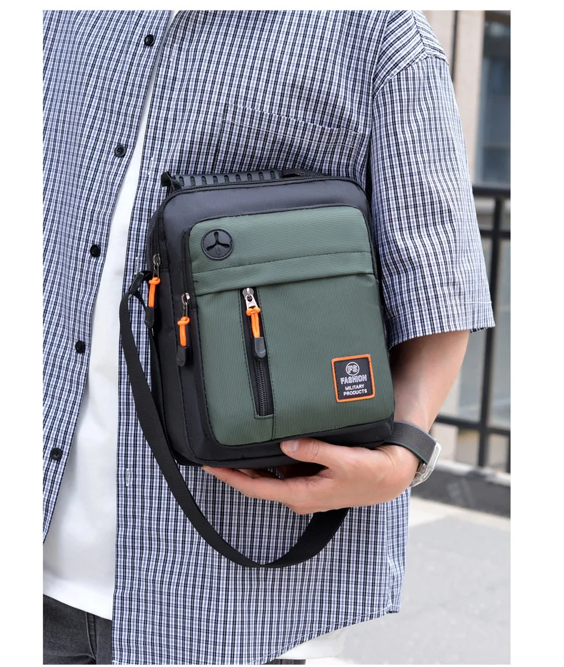 Geräumige Herrentasche, Umhängetasche, wasserdichter und abriebfester Rucksack mit mehreren Fächern, ideal für den Geschäftsalltag. – Detail 21