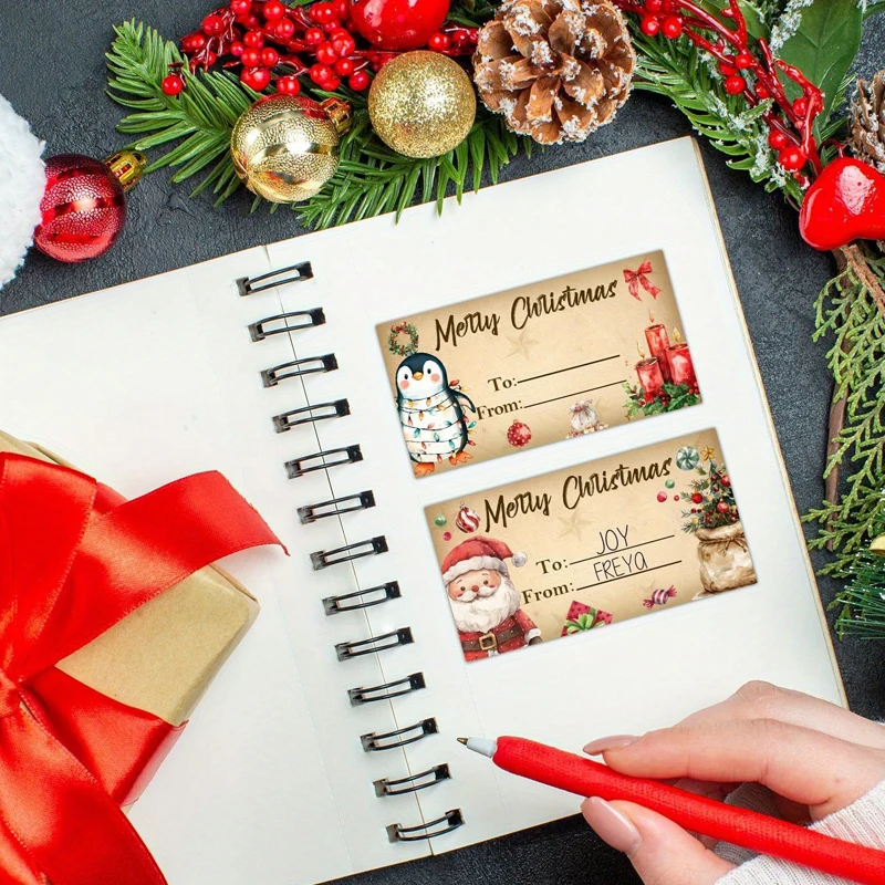 180pcs/roll Christmas Tags Sel - Sticker Label Roll review and price