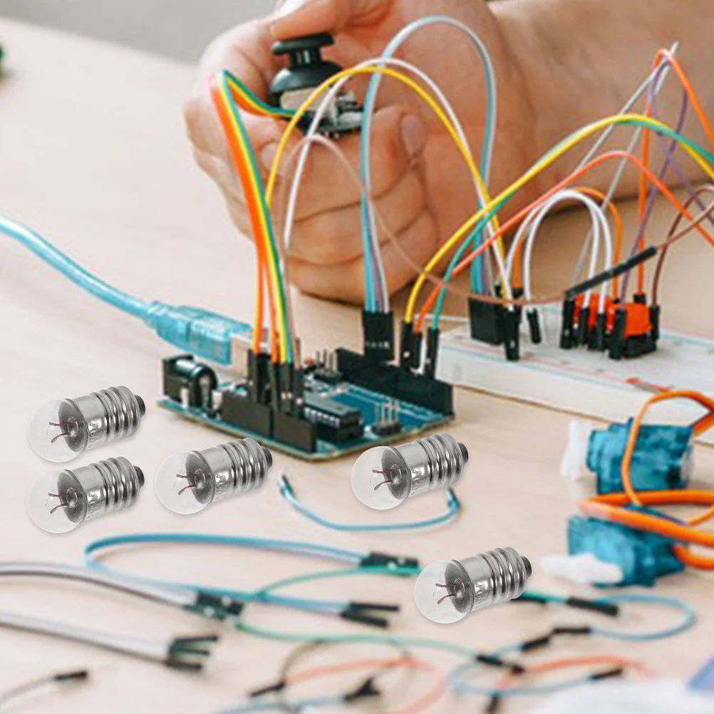 

20Pcs Experiment Small Light Bulb 5V Low Voltage Mini Bulb for Circuit DIY Science Projects Steady Illumination