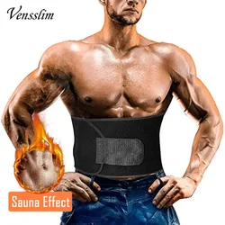 Vensslim Waist Trimmer Belt Sweat Sauna Corset Men and Women Workout Belly Fay Burner Body Shaper Strap